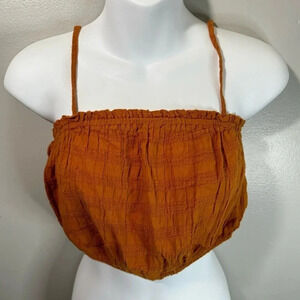 Aerie cropped orange tank top spaghetti straps size extra small
